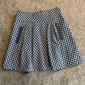 Maeve Blue and White A-Line Skirt